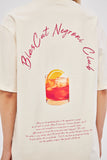 Negroni Oversize Krem Kadın T-shirt - BlasCut - Tarzını arttır